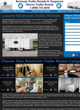 Imperial Restroom Trailer Rentals