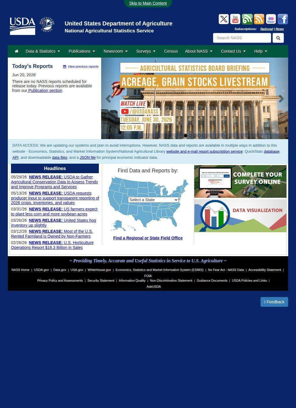 USDA National Agricultural Statistics Service